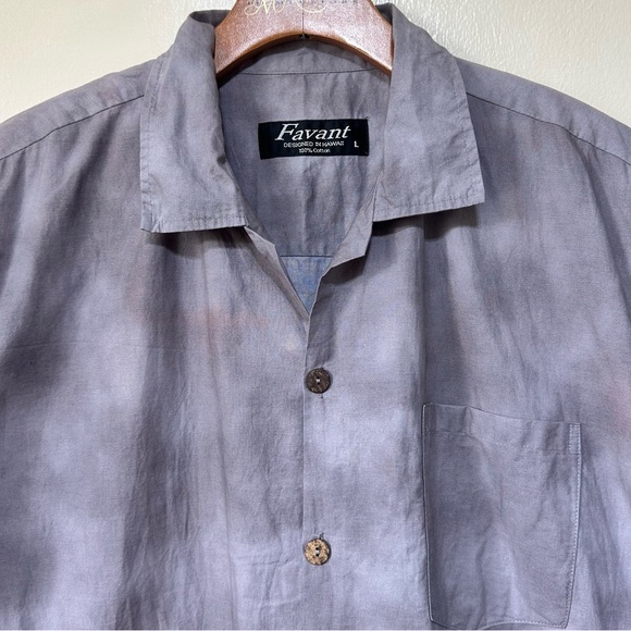 Favant Designed In Hawaii Men’s Palm Tree Casual Comfy Cotton Button Down Shirt - Picture 10 of 11